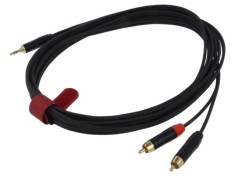 Cablu jack 3,5mm la RCA x2 5m negru REDS MUSIC