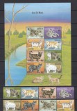 Africa Centrala - PISICI - Colita XXL + Serie - MNH, Nestampilat