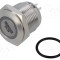 Comutator anti-vandalism E-SWITCH PV6 LED IP65 2 poziții rotund argintiu