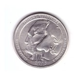 Moneda SUA 25 centi/quarter dollar 2013 D, South Dakota Mount Rushmore, stare foarte buna, America de Nord, Cupru-Nichel
