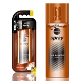 Odorizant auto Aroma Car Aroma Spray Antitabacco, spray pentru improspatarea aerului, sticla din sticla cu atomizor, capac semitransparent colorat,