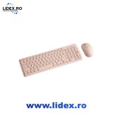 Tastatura Wireless Ultra-Subtire Portabila Tip Ciocolata - Silentioasa Fara Zgomot, Conexiune USB Externa, Ideala pentru Birou si Casa