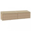 VidaXL Cutie de depozitare de grădină Bej 220x50x58 cm Poly Ratan