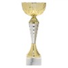 Cupa Trofeu 31cm, Suport Marmura, Diametru 12cm, Plastic Argintiu, Cupa Festiva, Competitie Sportiva, Trofeu Premium