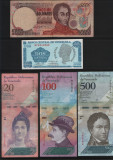 Set Venezuela 20 bancnote bolivares bolivari cateva rare, America Centrala si de Sud