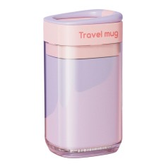 Cana de depozitare pentru calatorie, flippy, portabila pentru accesorii cosmetice, cutie de depozitare pentru periute, 13 x 6.8 x 6 cm, roz mov