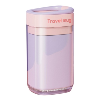 Cana de depozitare pentru calatorie, flippy, portabila pentru accesorii cosmetice, cutie de depozitare pentru periute, 13 x 6.8 x 6 cm, roz mov foto