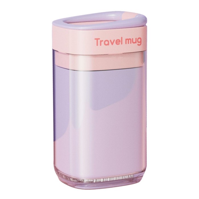 Cana de depozitare pentru calatorie, flippy, portabila pentru accesorii cosmetice, cutie de depozitare pentru periute, 13 x 6.8 x 6 cm, roz mov