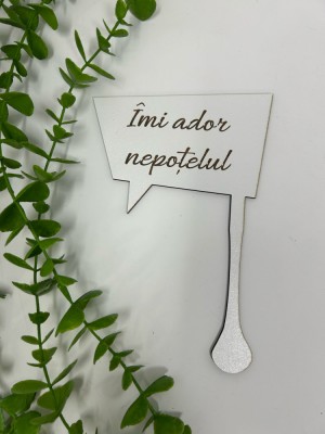 Props cu textul ,,Imi ador nepotelul din MDF foto