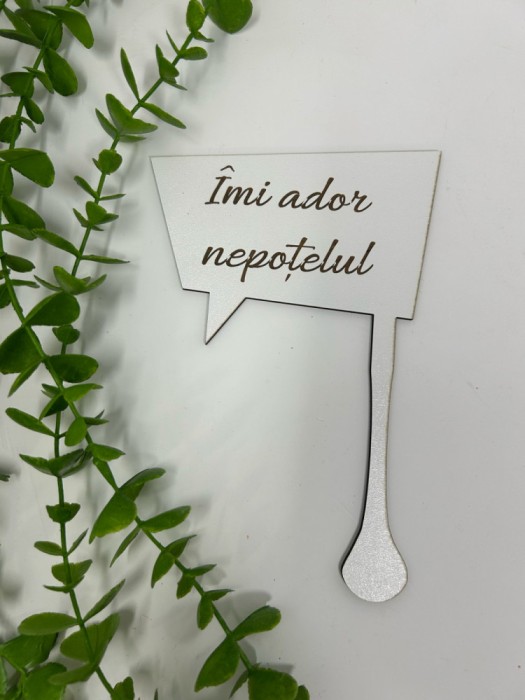 Props cu textul ,,Imi ador nepotelul din MDF