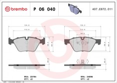BREMBO P 06 040 PRIME LINE set placute frana,frana disc