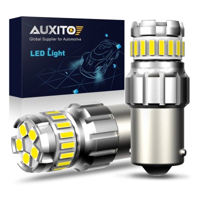 Set 2 becuri LED Canbus, Marsarier, Semnalizare, Frana, Lumini de zi, P21W (BA15S) foto