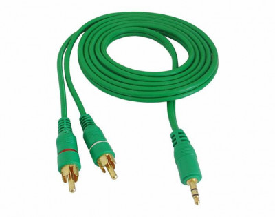 Cablu Jack 3,5MM La 2RCA 1,5M Verde 240920-2 foto