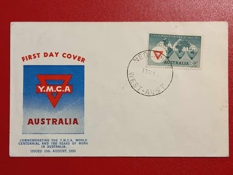 Australia 1955 - 100th Asociația Crestina a Tinerilor Barbati, FDC