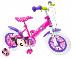 Bicicleta pentru fetite cu roti ajutatoare, 12&amp;amp;quot; 3-5 ani Minnie Mouse foto