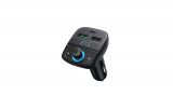 Ugreen CD229 Transmițător FM cu &icirc;ncărcător auto, Bluetooth 5.0, USB QC 3.0, USB-C PD, microSD (negru)