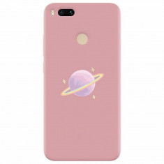 Husa silicon pentru Xiaomi Mi A1, Saturn On Pink