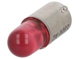 Lampă LED roșie 230V BA9S