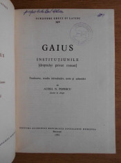 GAIUS - INSTITUTIUNILE DREPTULUI PRIVAT ROMAN foto