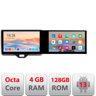 Navigatie Toyota Yaris 2020- Edotec 2 ecrane 8 core 4+128 21.6 inch Incell android Wifi 5Ghz gps internet kit-yaris2020 CarStore Technology foto