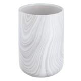 Suport Periuță de Dinți, Ceramic, Model Marble, Diametru 7 cm, &Icirc;nălțime 10.5 cm