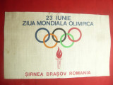 Brasarda cu inscriptia Ziua Mondiala Olimpica la Sirnea Brasov