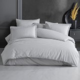 Lenjerie de pat bumbac 100 % cu husa pentru saltea de 140x200, 160 x 200 sau 180 x 200 -gri deschis