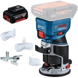 Bosch GKF 18V-8 + GBA - Masina de frezat 6 6.35 8 mm + Acumulator Li-Ion 18 V 5 Ah