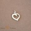 Pandantiv din argint rodiat Shape of My Heart, SaraTremo