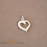 Cumpara ieftin Pandantiv din argint rodiat Shape of My Heart, SaraTremo