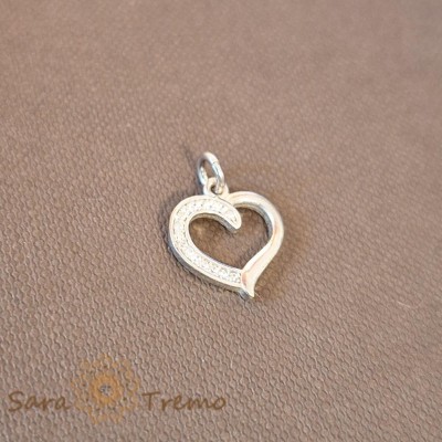 Pandantiv din argint rodiat Shape of My Heart foto