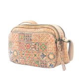 Cumpara ieftin Geanta din pluta crossbody cu imprimeu colorat