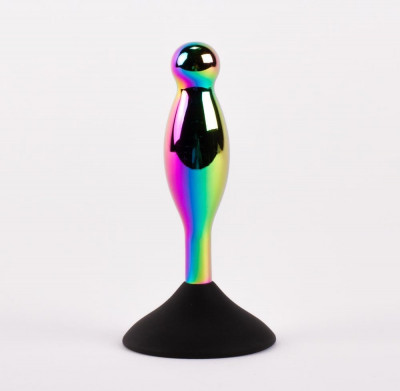 Dop Anal Cu Bijuterie Secret Shine Booty Call L V, Metalic Multicolor, 12 cm foto