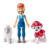 PATRULA CATELUSILOR SET 3 FIGURINE MARSHALL SI FERMIERUL AL