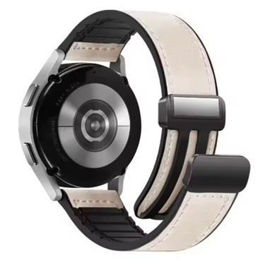 Curea Bej de SmartWatch Samsung Galaxy Watch / Huawei Watch GT5/5 Pro WZ3987 foto
