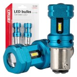 Set Becuri LED CANBUS 1157 BAY15D P21/5W 4SMD 1860 Alb 12V 24V AMIO-04253