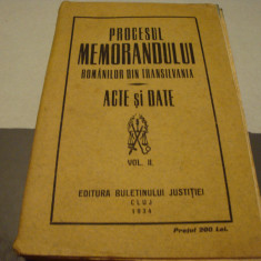 Procesul Memorandului romanilor din Transilvania-Acte si date - 1934 - volumul 2