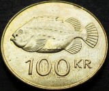 Moneda 100 KRONUR / COROANE - ISLANDA, anul 2011 *cod 875 = A.UNC - LUCIU BATERE