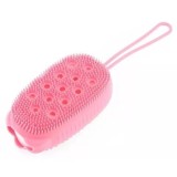 Burete Baie Silicon Unisex, Exfoliant &amp; Masaj Corp, Curata delicat pielea sensibila, Forma Dreptunghiulara