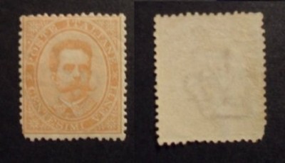 Italy 1879 King Umberto I, 20C, Mi.39, MH AM.115 foto