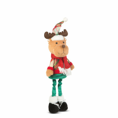 Figurină elf din material textil de Crăciun - 65 x 18 x 13 cm - reni foto