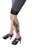 Ciorapi 3/4 cu Model Tatuaj, Banda Silicon, Marime Universala, Poliester/Spandex