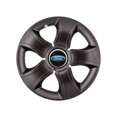 Set 4 Capace Roti 15 inchi (R15) Bis Negru, Compatibile Cu Ford foto