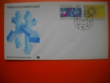 HOPCT PLIC FDC S NR 398 ANUL COMUNICATIILOR 1983 - ONU-NATIUNILE UNITE BIROUL GENEVA-ELVETIA-NECIRCULAT