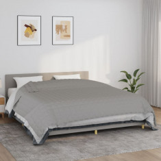 vidaXL Pătură cu greutăți, gri, 200x260 cm, 15 kg, material textil