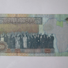 Rară! Libia 20 Dinars 1999(2002) cei mai mari dictatori africani din sec.xx