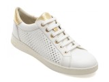 Pantofi sport GEOX albi, D151BB, din piele naturala