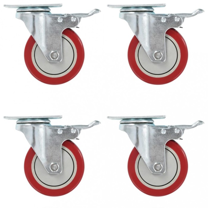 Gossi roti pivotante, 12 buc., 100 mm