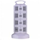 Cumpara ieftin Prelungitor vertical universal cu 4 nivele, 16 prize si 2 porturi USB, Oem