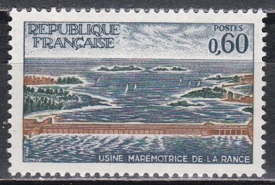 Franta 1966 - Inaugurarea centralei mareice Rance River, MNH foto